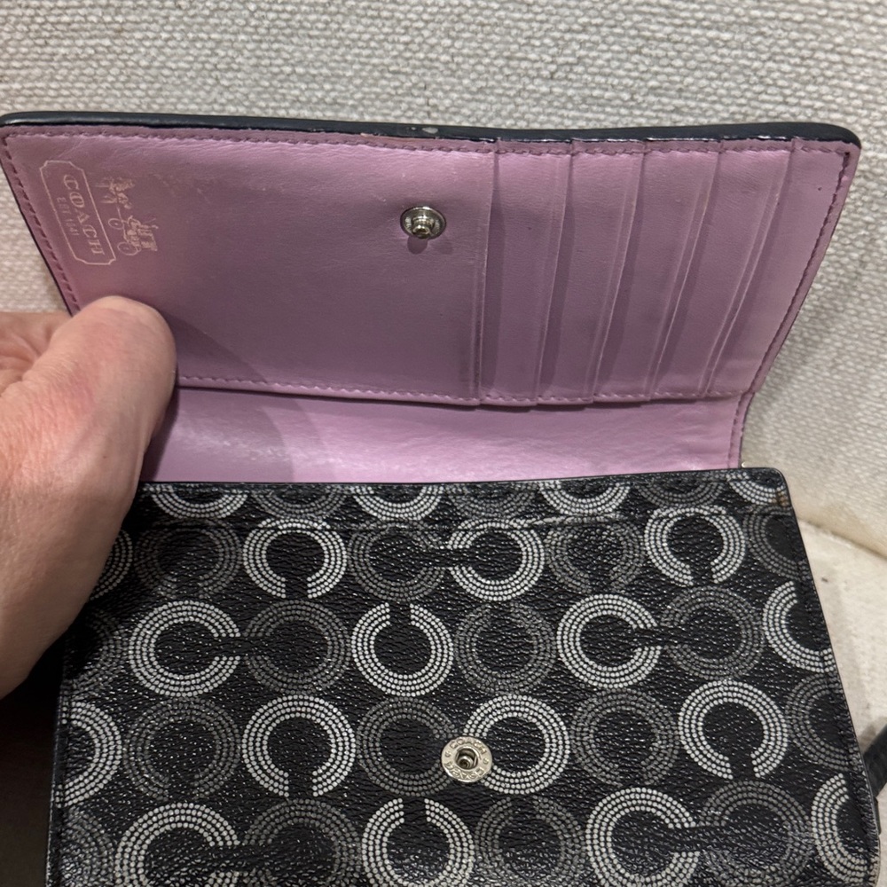 Coach Black Patterned crossbody or clutch - Picture 6 of 8